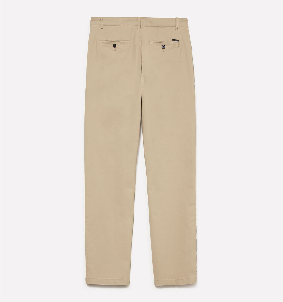 Cream white chinos - men's chino trousers - Beige | Sisley image number 2